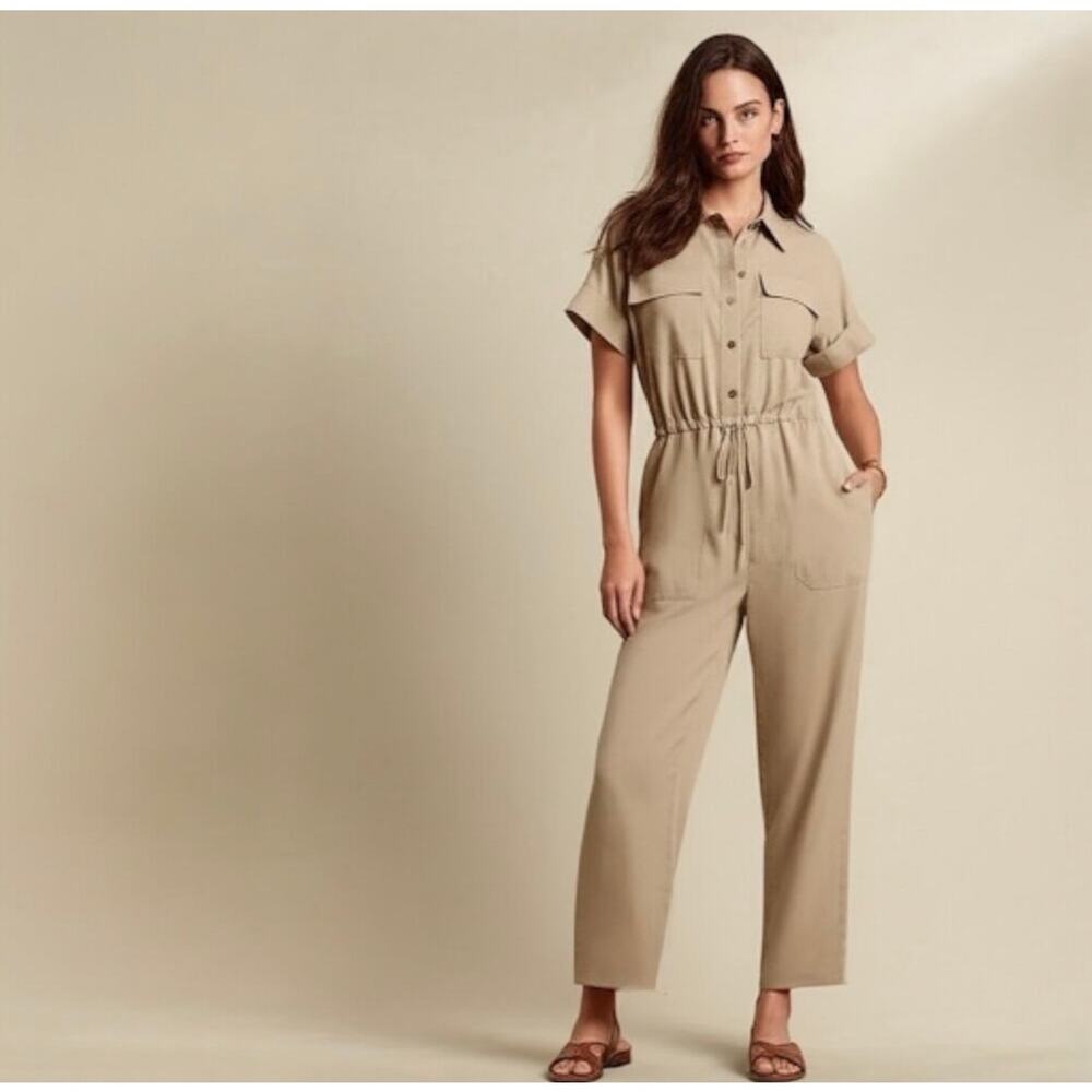 Banana Republic Khaki Jumpsuit XS